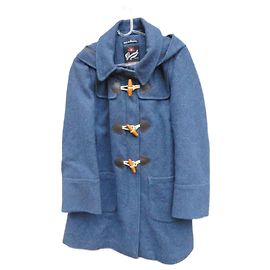 Gloverall Duffle Coat Blue Wool Nylon Blue