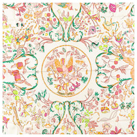 Hermès-Hermès Green Pierres D'Orient Et D'Occident Silk Scarf-Green