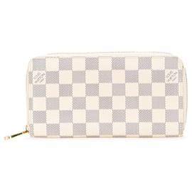 Louis Vuitton-Louis Vuitton White Damier Azur Zippy Wallet-White