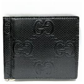 Gucci-Carteira com clipe para dinheiro Gucci GG em relevo-Preto