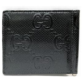 Gucci-Carteira com clipe para dinheiro Gucci GG em relevo-Preto