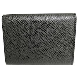 Louis Vuitton-Louis Vuitton Taiga Envelope Carte de Visite NM M64595-Black