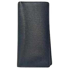 Louis Vuitton-Louis Vuitton Taiga Portefeuille Brazza Bi-fold Wallet-Black