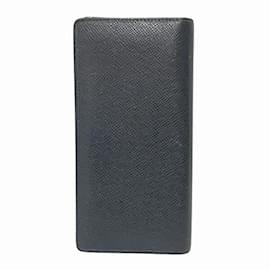 Louis Vuitton-Louis Vuitton Taiga Portefeuille Brazza Bi-fold Wallet-Black