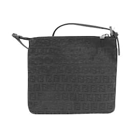 Fendi-Fendi Zucchino Shoulder Bag-Black