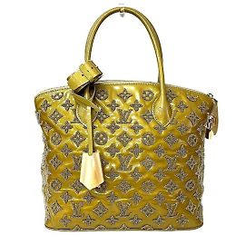 Bolso Louis Vuitton Monogram Fascination Lockit Bouclette Gris Mostaza