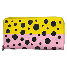 Louis Vuitton-Louis Vuitton Long Wallet Epi LV x YK Zippy-Black,Yellow