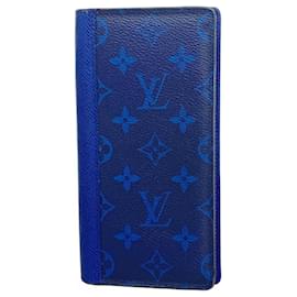Louis Vuitton-Louis Vuitton Long Wallet Taigarama Portefeuille Brazza M30297-Blue