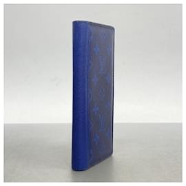 Louis Vuitton-Louis Vuitton Long Wallet Taigarama Portefeuille Brazza M30297-Blue