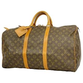Louis Vuitton-Louis Vuitton Boston Bag Monogram Keepall 50-Brown