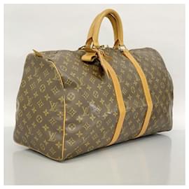Louis Vuitton-Louis Vuitton Boston Bag Monogram Keepall 50-Brown
