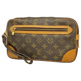 Louis Vuitton-Louis Vuitton Clutch Bag Monogram Marly Dragonne GM M51825-Brown