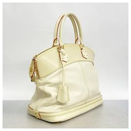 Louis Vuitton-Louis Vuitton Suhali Lockit MM Handbag-White