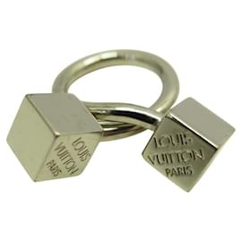 Louis Vuitton-LOUIS VUITTON INTERLACED RING SCARF 50 PALLADIUM STEEL RING-Silvery