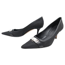 SCHWARZE CANVAS-PUMPS VON CHRISTIAN DIOR 38 Schwarz