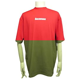 Balenciaga-NEUF TSHIRT BALENCIAGA SWIMWEAR 657027 M OVERSIZE 50 A 56 L ROUGE HAUT NEW-Rouge