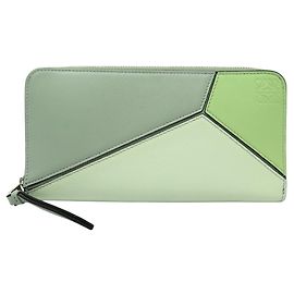 NEUE LOEWE PUZZLE ZIP GELDBÖRSE C510T12X10 GRÜN LEDER Grün