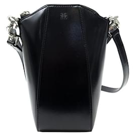 Givenchy-NEW GIVENCHY ANTIGONA VERTICAL BLACK LEATHER MINI SHOULDER BAG-Black