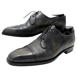 Berluti-BERLUTI ALESSANDRO OXFORD SHOES IN LEATHER 8.5 42.5 SHOE TREES-Brown