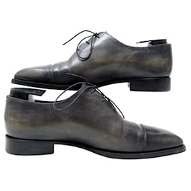 Berluti-BERLUTI ALESSANDRO OXFORD SHOES IN LEATHER 8.5 42.5 SHOE TREES-Brown