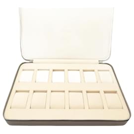 Rolex-NEW RARE TRAVEL CASE FOR 12 ROLEX WATCHES IN LEATHER + BOX WATCH TRAVEL CASE-Taupe