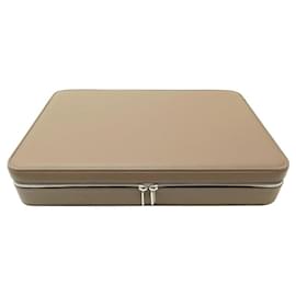 Rolex-NEW RARE TRAVEL CASE FOR 12 ROLEX WATCHES IN LEATHER + BOX WATCH TRAVEL CASE-Taupe