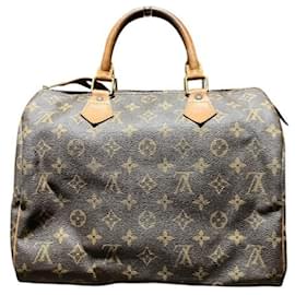 Louis Vuitton-Louis Vuitton Monogram Speedy 30 Handbag-Brown