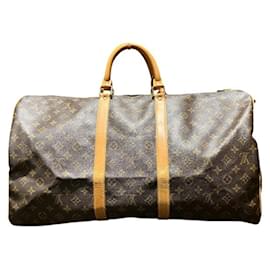 Louis Vuitton-Louis Vuitton Monogram Keepall Bandouliere 55 Bag-Brown