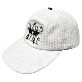 Autre Marque-Dior White Baseball Cap-White