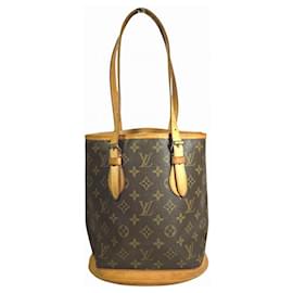Louis Vuitton-Louis Vuitton Monogram Bucket PM Shoulder Bag-Brown