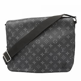 Louis Vuitton-Bolsa de Ombro Louis Vuitton Monogram Eclipse District MM NM M44001-Preto