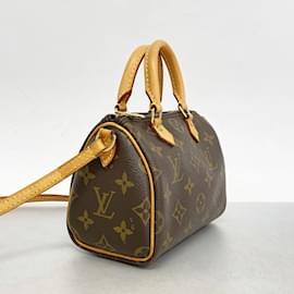 Louis Vuitton-Louis Vuitton Monogram Nano Speedy Shoulder Bag-Brown