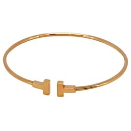 Tiffany & Co-Pulseira Tiffany Bangle T Wire K18PG Ouro Rosa-Outro