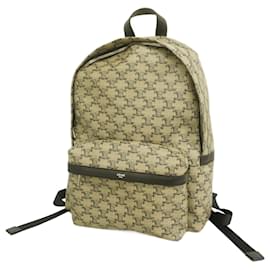Céline-Celine Triomphe Beige Black Backpack-Black,Beige
