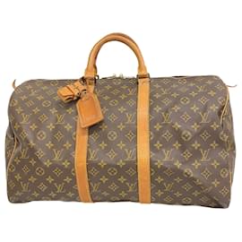 Louis Vuitton-Louis Vuitton Boston Bag Monogram Keepall 50-Brown