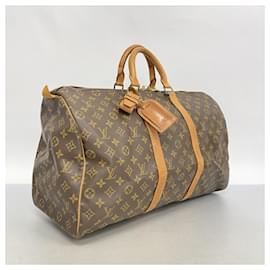 Louis Vuitton-Louis Vuitton Boston Bag Monogram Keepall 50-Brown