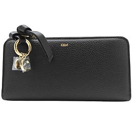 Chloé Long Leather Wallet Black