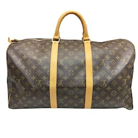 Louis Vuitton-Louis Vuitton Keepall 50 Boston Bag-Brown,Monogram