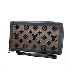 Louis Vuitton-Louis Vuitton Monogram Tuftage Clutch Bag-Brown,Black