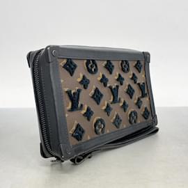 Louis Vuitton-Louis Vuitton Monogram Tuftage Clutch Bag-Brown,Black