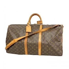 Louis Vuitton-Louis Vuitton Boston Bag Monogram Keepall Bandouliere 55-Brown