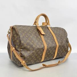 Louis Vuitton-Louis Vuitton Boston Bag Monogram Keepall Bandouliere 55-Brown