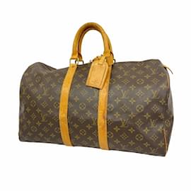 Louis Vuitton-Louis Vuitton Monogram Keepall 45 Boston Bag-Brown