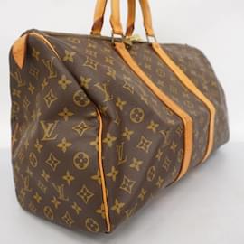 Louis Vuitton-Louis Vuitton Monogram Keepall 45 Boston Bag-Brown