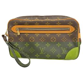 Louis Vuitton-Louis Vuitton Monogram Marly Dragonne GM Clutch Bag-Brown