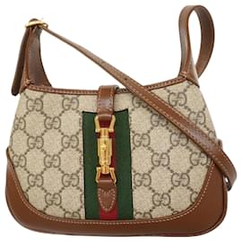 Gucci-Gucci Shoulder Bag GG Supreme Sherry Line Jackie 1961-Brown