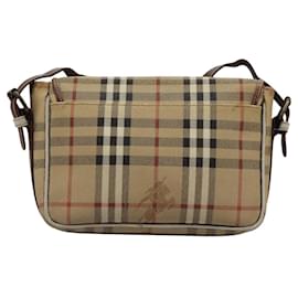 Autre Marque-Burberrys Nova Check Shoulder Bag PVC Leather Beige Auth KD166-Beige