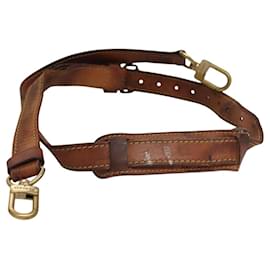 Louis Vuitton-LOUIS VUITTON Adjustable Shoulder Strap Leather 32.3""-39.4"" Beige Auth BA764-Beige