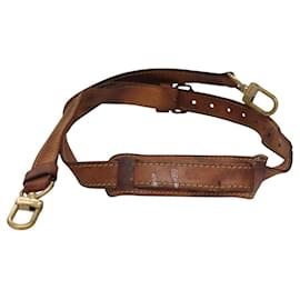 Louis Vuitton-LOUIS VUITTON Adjustable Shoulder Strap Leather 32.3""-39.4"" Beige Auth BA764-Beige