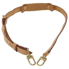Louis Vuitton-LOUIS VUITTON Adjustable Shoulder Strap Leather 35.4""-42.5"" Beige Auth EC422-Beige